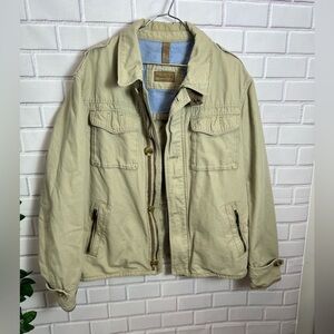 Massimo Dutti Utility Jacket Beige XXL 44 Lightweight neutral Casual Coat